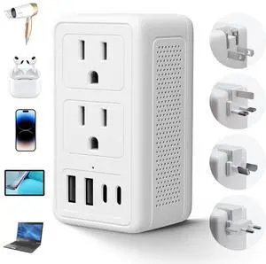 2000W 220V to 110V Voltage Converter US to Europe for Hair Dryer, Converter for European Travel, International Universal Travel Adapter (White) 2000W 220V to 110V Voltage Converter US to Europe for Hair Dryer, Converter for European Travel, International Universal Travel Adapter (White)