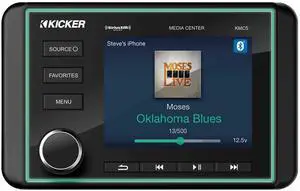 Kicker 46KMC5 Weather-Resistant Gauge-Style Media Center with Bluetooth Kicker 46KMC5 Weather-Resistant Gauge-Style Media Center with Bluetooth