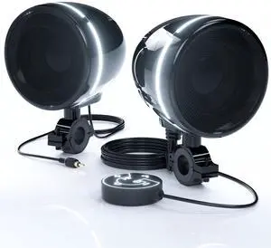 GoHawk Bluetooth Motorcycle Speakers with LED Ring, 4" Waterproof Motorcycle Stereo System, Built-in Amplifier Audio Music Player w/USB AUX for Harley ATV Scooter 4-Wheeler, AN4-Halo Black GoHawk Bluetooth Motorcycle Speakers with LED Ring, 4" Waterproof Motorcycle Stereo System, Built-in Amplifier Audio Music Player w/USB AUX for Harley ATV Scooter 4-Wheeler, AN4-Halo Black
