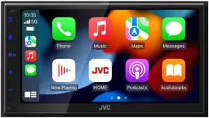 JVC KW-M590BT Single Din/Double Din Car Stereo (50W x 4-Ch), L-Shaped Chassis Fits Most Cars, Large 6.8" Hi-Res Touchscreen, AM/FM, Apple CarPlay, Android Auto, Rear Camera Input, USB 2.1 Fast Charge JVC KW-M590BT Single Din/Double Din Car Stereo (50W x 4-Ch), L-Shaped Chassis Fits Most Cars, Large 6.8" Hi-Res Touchscreen, AM/FM, Apple CarPlay, Android Auto, Rear Camera Input, USB 2.1 Fast Charge