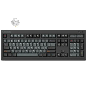 FLESPORTS OG104 Retro Tri-Mode Mechanical Keyboard, Full-Size Gasket Mount Hot Swappable Gaming Keyboard, PBT Keycaps, 4000mAh for Mac/PC - Tactile Switches ^^ Black FLESPORTS OG104 Retro Tri-Mode Mechanical Keyboard, Full-Size Gasket Mount Hot Swappable Gaming Keyboard, PBT Keycaps, 4000mAh for Mac/PC - Tactile Switches ^^ Black