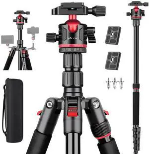 77" Aluminum Camera Tripods & Monopods, Victiv Compact Travel Tripod for Camera DSLR, Spotting Scope,Telescope, Binoculars, Porfessional Heavy Duty Camera Tripod Stand for Photography Video Recording 77" Aluminum Camera Tripods & Monopods, Victiv Compact Travel Tripod for Camera DSLR, Spotting Scope,Telescope, Binoculars, Porfessional Heavy Duty Camera Tripod Stand for Photography Video Recording