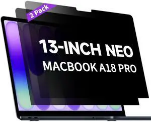 ANTOGOO V 2-Pack Privacy Screen Protector for MacBook Neo 13-Inch A18 Pro Matte Laptop Privacy Screen Shield Anti Blue Light Glare Filter for 2026 Mac Neo 13in ANTOGOO V 2-Pack Privacy Screen Protector for MacBook Neo 13-Inch A18 Pro Matte Laptop Privacy Screen Shield Anti Blue Light Glare Filter for 2026 Mac Neo 13in