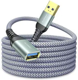 AINOPE USB Extension Cable,USB Extender,USB 3.0 Extension Cable, Male to Female Cord High Data Transfer Compatible with Webcam,Keyboard,Flash Drive,Hard Drive,Printer,23FT,Grey AINOPE USB Extension Cable,USB Extender,USB 3.0 Extension Cable, Male to Female Cord High Data Transfer Compatible with Webcam,Keyboard,Flash Drive,Hard Drive,Printer,23FT,Grey
