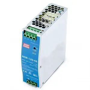 NDR-120-48 48V 2.5A DIN Rail Power Supply - 120W Robust & Reliable Power Solution for Industrial Environments, Automation, and Control Systems - Easy DIN Rail Mounting NDR-120-48 48V 2.5A DIN Rail Power Supply - 120W Robust & Reliable Power Solution for Industrial Environments, Automation, and Control Systems - Easy DIN Rail Mounting