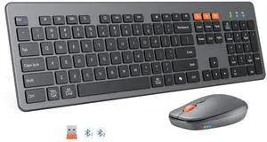 MEETION Wireless Keyboard and Mouse, Bluetooth Keyboard and Mouse, Ultra Slim Multi-Device, Low-Profile Full Size Keyboard, 1200-3200 DPI Mice, for Computer PC Laptop Tablet iPad, Windows/Mac MEETION Wireless Keyboard and Mouse, Bluetooth Keyboard and Mouse, Ultra Slim Multi-Device, Low-Profile Full Size Keyboard, 1200-3200 DPI Mice, for Computer PC Laptop Tablet iPad, Windows/Mac