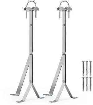 24 Inch Antenna Wall Mount Stainless Steel Stand Off Wall Mast Mount Clamps Windproof Antenna Mounting Bracket (24 inch) 24 Inch Antenna Wall Mount Stainless Steel Stand Off Wall Mast Mount Clamps Windproof Antenna Mounting Bracket (24 inch)