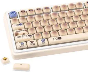 COOMICKEY Siamese Cat Keycaps Set, Dye-Sublimation PBT, Mao Profile, 125 Keys Meow Meow Custom Cute Keycaps for ANSI/ISO Layout, MX Switches Mechanical Gaming Keyboard COOMICKEY Siamese Cat Keycaps Set, Dye-Sublimation PBT, Mao Profile, 125 Keys Meow Meow Custom Cute Keycaps for ANSI/ISO Layout, MX Switches Mechanical Gaming Keyboard