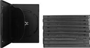 SquareDealOnline - DV3R14BKWT - 3 Disc Standard Size DVD Cases - Black - (10 Cases) SquareDealOnline - DV3R14BKWT - 3 Disc Standard Size DVD Cases - Black - (10 Cases)