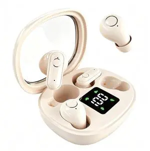 NVXMANIYK Wireless Headse,Tiny Size Invisible Earbud,Bluetooth 5.4 HiFi Stereo Headphones with LED Digital Invisible Mini Two Bluetooth Headphones Design,for Sleep/Office/Sports (Khaki) NVXMANIYK Wireless Headse,Tiny Size Invisible Earbud,Bluetooth 5.4 HiFi Stereo Headphones with LED Digital Invisible Mini Two Bluetooth Headphones Design,for Sleep/Office/Sports (Khaki)