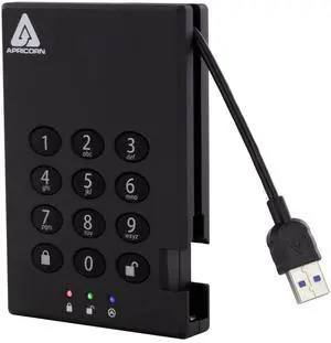 Apricorn 1TB Aegis Padlock USB 3.0 256-bit AES XTS Hardware Encrypted Portable External Hard Drive (A25-3PL256-1000) Apricorn 1TB Aegis Padlock USB 3.0 256-bit AES XTS Hardware Encrypted Portable External Hard Drive (A25-3PL256-1000)