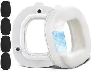 SOULWIT Cooling Gel Replacement Earpads for Astro A50X/A50 Gen4/A50 Gen5 (Do Not Fit A50 Gen 3) Headset, Ear Pads Cushions with Ice Silk Fabric and High-Density Foam - White SOULWIT Cooling Gel Replacement Earpads for Astro A50X/A50 Gen4/A50 Gen5 (Do Not Fit A50 Gen 3) Headset, Ear Pads Cushions with Ice Silk Fabric and High-Density Foam - White