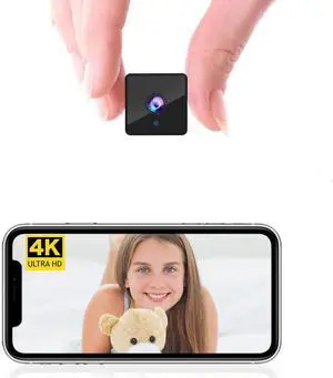 Rettru 4K Mini Spy Camera,1800mAh Battery,WiFi Home Security Cameras Tiny Office Cams with 100Days Standby Phone APP AI Human Detection Auto Night Vision Rettru 4K Mini Spy Camera,1800mAh Battery,WiFi Home Security Cameras Tiny Office Cams with 100Days Standby Phone APP AI Human Detection Auto Night Vision