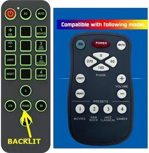 Replacement Remote Control for Velodyne 79-023 79-024 SPL-R DLS-3500R DLS-3750R SPL-800 SPL-800R SPL-800I SPL-1000R SPL-1200R SPL-1500R DLS-4000R DLS-5000R Subwoofer (with Backlight Buttons) Replacement Remote Control for Velodyne 79-023 79-024 SPL-R DLS-3500R DLS-3750R SPL-800 SPL-800R SPL-800I SPL-1000R SPL-1200R SPL-1500R DLS-4000R DLS-5000R Subwoofer (with Backlight Buttons)