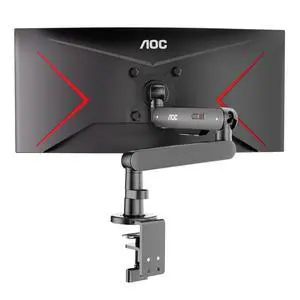 AOC 406PLUS Premium Aluminum Single Monitor Arm, Fits 1334 Inch and 19.84 lbs, Mechanical Spring Desk Mount,C-Clamp,Low-Profile Gaming Bracket Enables Screen to Sit Close to DesktopBlack AOC 406PLUS Premium Aluminum Single Monitor Arm, Fits 1334 Inch and 19.84 lbs, Mechanical Spring Desk Mount,C-Clamp,Low-Profile Gaming Bracket Enables Screen to Sit Close to DesktopBlack