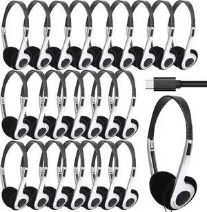 Anrgterg 12 Pack Type C Classroom Headphones Bulk for Kids Durable Wired Over Ear School Headsets with Microphone, Hearing Protection for iPad, Tablets, School Students, Online Learning Anrgterg 12 Pack Type C Classroom Headphones Bulk for Kids Durable Wired Over Ear School Headsets with Microphone, Hearing Protection for iPad, Tablets, School Students, Online Learning