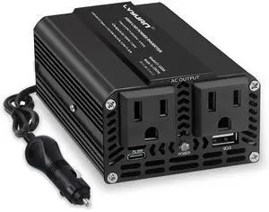 LVYUAN 500W Power Inverter for Vehicles DC 12V to 110V AC Car Plug Adapter Outlet Converter with PD 20W with USB Fast Charging Ports and 2 AC Outlets Car Charger Adapter LVYUAN 500W Power Inverter for Vehicles DC 12V to 110V AC Car Plug Adapter Outlet Converter with PD 20W with USB Fast Charging Ports and 2 AC Outlets Car Charger Adapter