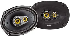 Kicker CS Series 150 Watt 6 x 9 Inch Car Audio Coaxial Speaker Pair, Black Kicker CS Series 150 Watt 6 x 9 Inch Car Audio Coaxial Speaker Pair, Black