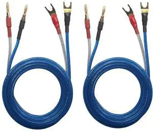 KK YB-ZB 1pair Set(4 Spade Plug & 4 Banana Plug) HiFi OFC Speaker Wire, Spade Plug to Banana Type Plug 1.5M(4.92ft)/3M(9.84ft)/5M(16ft), KK YB-ZB (5M(16.4ft)) KK YB-ZB 1pair Set(4 Spade Plug & 4 Banana Plug) HiFi OFC Speaker Wire, Spade Plug to Banana Type Plug 1.5M(4.92ft)/3M(9.84ft)/5M(16ft), KK YB-ZB (5M(16.4ft))