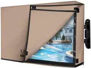 ULTCOVER Waterproof Outdoor TV Cover with Clear Front Flap for 28-32 inch Outside Flat Screen Televisions ULTCOVER Waterproof Outdoor TV Cover with Clear Front Flap for 28-32 inch Outside Flat Screen Televisions
