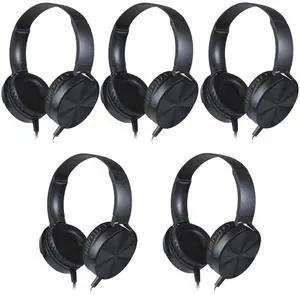 5 Pack Kids Headphones Bulk for School Classroom, Durable Students Wired Headset for Children Toddler Teen Boys Girls and Adult, Comfort On Ear Earphones for Laptop PC Chromebook (LS450, 5 Black) 5 Pack Kids Headphones Bulk for School Classroom, Durable Students Wired Headset for Children Toddler Teen Boys Girls and Adult, Comfort On Ear Earphones for Laptop PC Chromebook (LS450, 5 Black)