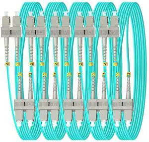 FiberPrime- OM3 SC to SC Fiber Patch Cable, Duplex Multimode, MM Fiber Optic Patch Cable, 10G/40G, 50/125um, LSZH, 1m/3ft,5Pack FiberPrime- OM3 SC to SC Fiber Patch Cable, Duplex Multimode, MM Fiber Optic Patch Cable, 10G/40G, 50/125um, LSZH, 1m/3ft,5Pack