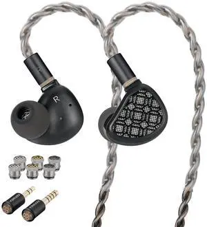 Kefine Arnar 14.5mm Planar Magnetic & Knowles BA Drivers IEM Earphones, Hybrid in-Ear Monitors, HiFi Earbuds with 3 Tuning Nozzles, Detachable Silver-Plated Cable,3.5mm/4.4mm Interchangeable Plugs Kefine Arnar 14.5mm Planar Magnetic & Knowles BA Drivers IEM Earphones, Hybrid in-Ear Monitors, HiFi Earbuds with 3 Tuning Nozzles, Detachable Silver-Plated Cable,3.5mm/4.4mm Interchangeable Plugs