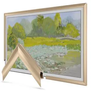 Pale Gold Prismatic 75" Alloy Deco TV Frame - Compatible ONLY with Samsung The Frame TV and Pro TVs (Fits 2021-2026, LS03A, LS03B,LS03C,LS03D,LS03FA,LS03FW) Pale Gold Prismatic 75" Alloy Deco TV Frame - Compatible ONLY with Samsung The Frame TV and Pro TVs (Fits 2021-2026, LS03A, LS03B,LS03C,LS03D,LS03FA,LS03FW)