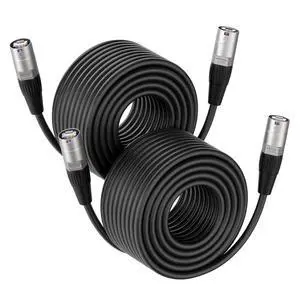 NUOSIYA Ethercon Cable, Shielded Cat 5e Ethernet Cable Compatible with EtherCON RJ45 Connectors in Silvery for Professional Audio, Video and Networking Applications (2, 50FT) NUOSIYA Ethercon Cable, Shielded Cat 5e Ethernet Cable Compatible with EtherCON RJ45 Connectors in Silvery for Professional Audio, Video and Networking Applications (2, 50FT)