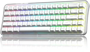 Womier Wireless Bluetooth Creamy Keyboard, Mechanical Gaming Keyboard White Womier Wireless Bluetooth Creamy Keyboard, Mechanical Gaming Keyboard White