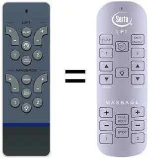 SJUIF Replacement Remote Control for Serta Motion Signature RC-WM-E02 (New Grey Version) SJUIF Replacement Remote Control for Serta Motion Signature RC-WM-E02 (New Grey Version)