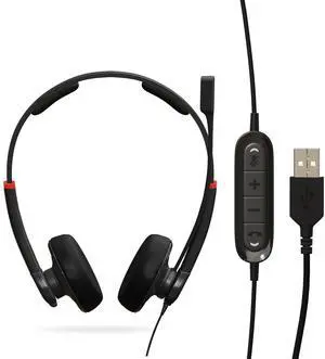 DataLocker USB Wired Headset with Microphone for PC - TAA Compliant Computer Headphones with Mic, in-Line Volume Control, Noise Cancellation, & Adjustable Headband for Home, Skype, Zoom, & Office DataLocker USB Wired Headset with Microphone for PC - TAA Compliant Computer Headphones with Mic, in-Line Volume Control, Noise Cancellation, & Adjustable Headband for Home, Skype, Zoom, & Office