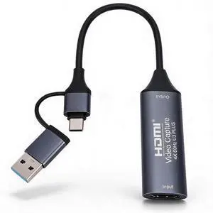 VELATEMOR Video Capture Card, 4K Input HDMI to USB 3.0 A and USBC Capture, 1080P HD 60fps with Low Latency Card, for Gaming, Streaming, Teaching, Video Conference VELATEMOR Video Capture Card, 4K Input HDMI to USB 3.0 A and USBC Capture, 1080P HD 60fps with Low Latency Card, for Gaming, Streaming, Teaching, Video Conference
