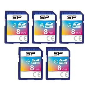 8GB 5-Pack SDHC Class 10 Flash Memory Card by Silicon Power 8GB 5-Pack SDHC Class 10 Flash Memory Card by Silicon Power