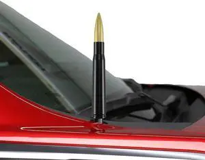 Votex - Made in USA - 50 Caliber Black with Gold Bullet Aluminum Antenna - Fits Ford F150 - F250 - F350 ^^ Jeep Wrangler - Gladiator ^^ Toyota Tacoma - Tundra ^^ Chevrolet Silverado ^^ GMC Sierra Votex - Made in USA - 50 Caliber Black with Gold Bullet Aluminum Antenna - Fits Ford F150 - F250 - F350 ^^ Jeep Wrangler - Gladiator ^^ Toyota Tacoma - Tundra ^^ Chevrolet Silverado ^^ GMC Sierra