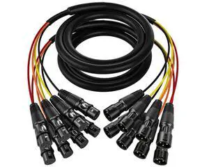 Novazylum 3 Ft XLR Snake Cables 4 Colored - 4-Channel Microphone Patch Cables XLR Male to Female, Recording Snake for Live,Recording,Stage,Studios 2 Pack Novazylum 3 Ft XLR Snake Cables 4 Colored - 4-Channel Microphone Patch Cables XLR Male to Female, Recording Snake for Live,Recording,Stage,Studios 2 Pack