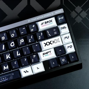 TITANNATION Printstream Gaming Keycaps, 130-Key PBT+PC 5-Side Dye-Sub Side-Printed Shine-Through Keycap Set, Cherry Profile, Full Layout Support for 60% 75% 100% MX Mechanical KeyboardsBlack TITANNATION Printstream Gaming Keycaps, 130-Key PBT+PC 5-Side Dye-Sub Side-Printed Shine-Through Keycap Set, Cherry Profile, Full Layout Support for 60% 75% 100% MX Mechanical KeyboardsBlack