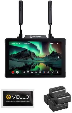 Hollyland Pyro 7 Wireless Video Transmitter & Receiver & 7 inch Camera Field Monitor HDMI & SDI 1300ft Range, 60ms Latency Auto Dual-Band Hopping with Waveform, LUTs, Recording, Vector Scope,So Hollyland Pyro 7 Wireless Video Transmitter & Receiver & 7 inch Camera Field Monitor HDMI & SDI 1300ft Range, 60ms Latency Auto Dual-Band Hopping with Waveform, LUTs, Recording, Vector Scope,So
