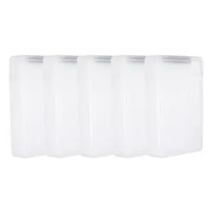 PATIKIL 6.5" x 4.5" Hard Drive Disk Case, 5Pcs Plastic Hard Disk Storage Box Portable Anti-Static Case for 3.5" External SSD HDD, White PATIKIL 6.5" x 4.5" Hard Drive Disk Case, 5Pcs Plastic Hard Disk Storage Box Portable Anti-Static Case for 3.5" External SSD HDD, White
