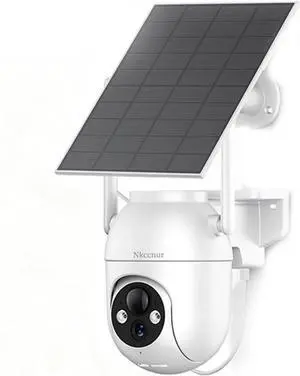 Nkccnur Solar-Powered Outdoor Security Camera 360 Panoramic Pan-Tilt, Wi-Fi Surveillance Camera Full-Color HD Night Vision, 2.5K HD Resolution Smart PIR Motion Detection Nkccnur Solar-Powered Outdoor Security Camera 360 Panoramic Pan-Tilt, Wi-Fi Surveillance Camera Full-Color HD Night Vision, 2.5K HD Resolution Smart PIR Motion Detection