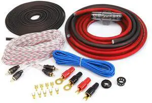 KnuKonceptz Red KCA Complete 4 Gauge Amplifier Installation Wiring Kit KnuKonceptz Red KCA Complete 4 Gauge Amplifier Installation Wiring Kit