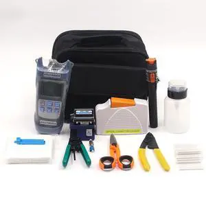 Duogalia Fiber Termination Tool Kit, 10Km Visual Fault Locator, Optical Power Meter G710A, Fiber Cleaver FC-6S, FTTH Tool Kit for CATV Engineering Duogalia Fiber Termination Tool Kit, 10Km Visual Fault Locator, Optical Power Meter G710A, Fiber Cleaver FC-6S, FTTH Tool Kit for CATV Engineering