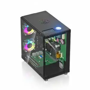 iUniker PiTower Aluminum Mini Tower Case for Raspberry Pi 5 with 1.3" OLED Display, Triple RGB Cooling Fans, NVMe SSD & PCIe Support, Safe Shutdown Power Button, RTC, All Ports Accessible (Black) iUniker PiTower Aluminum Mini Tower Case for Raspberry Pi 5 with 1.3" OLED Display, Triple RGB Cooling Fans, NVMe SSD & PCIe Support, Safe Shutdown Power Button, RTC, All Ports Accessible (Black)
