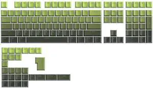 Ussixchare PBT Gradient Green Keycaps, Shine Through Cherry Profile Keycaps, Double Shot Custom Minimalist Style for MX Switched Mechanical Keyboard Ussixchare PBT Gradient Green Keycaps, Shine Through Cherry Profile Keycaps, Double Shot Custom Minimalist Style for MX Switched Mechanical Keyboard