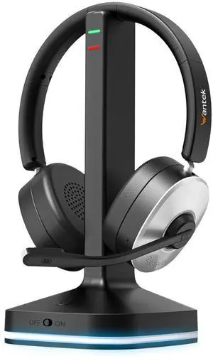 Wantek Wireless Bluetooth Headset with Charging Dock 2-in-1 USB Dongle/Bluetooth Connection, Noise Canceling Mic for Office/Work/Travel Wantek Wireless Bluetooth Headset with Charging Dock 2-in-1 USB Dongle/Bluetooth Connection, Noise Canceling Mic for Office/Work/Travel