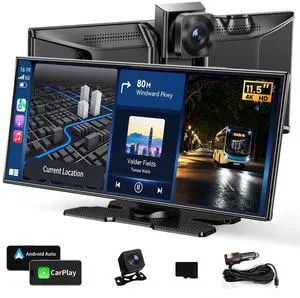 Largest 11.5" Wireless Apple CarPlay Screen for CarUpgrade Carplay & Android Auto Car Stereo with App Control, 4K Dash Cam/Backup Camera/GPS/Mirror Link/Voice Contro/Loop Recording/GPS/FM Largest 11.5" Wireless Apple CarPlay Screen for CarUpgrade Carplay & Android Auto Car Stereo with App Control, 4K Dash Cam/Backup Camera/GPS/Mirror Link/Voice Contro/Loop Recording/GPS/FM