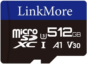 LinkMore XV13 512GB Micro SD Card, microSDXC, A1 U3 V30, Up to 95MB/s LinkMore XV13 512GB Micro SD Card, microSDXC, A1 U3 V30, Up to 95MB/s