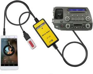 Yomikoo AUX Cord, Car Audio USB AUX Input Adapter Stereo CD Changer Compatible with Honda Accord 2003-2011/City 2002-2011/CRV 2005-2011/Civic 2006-2011/Odyssey 2005-2011 Yomikoo AUX Cord, Car Audio USB AUX Input Adapter Stereo CD Changer Compatible with Honda Accord 2003-2011/City 2002-2011/CRV 2005-2011/Civic 2006-2011/Odyssey 2005-2011