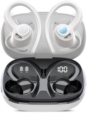 Wireless Earbuds, Bluetooth 5.4 Headphones Sport, Over Ear Buds With ENC Noise Cancelling Mic, 48H, Wireless Earphone With Earhooks, Stereo Deep Bass, IP7 Waterproof ear bud for Workout Wireless Earbuds, Bluetooth 5.4 Headphones Sport, Over Ear Buds With ENC Noise Cancelling Mic, 48H, Wireless Earphone With Earhooks, Stereo Deep Bass, IP7 Waterproof ear bud for Workout