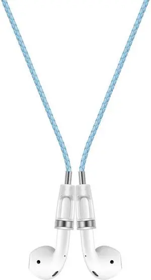 Lawonda Anti-Lost Neck Strap for Airpods, PU Leather Strong Magnetic Necklace Holder String, Compatible with AirPods 1&2 /3rd /Pro/Pro 2 Blue Silver Lawonda Anti-Lost Neck Strap for Airpods, PU Leather Strong Magnetic Necklace Holder String, Compatible with AirPods 1&2 /3rd /Pro/Pro 2 Blue Silver